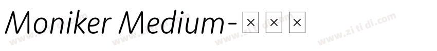 Moniker Medium字体转换